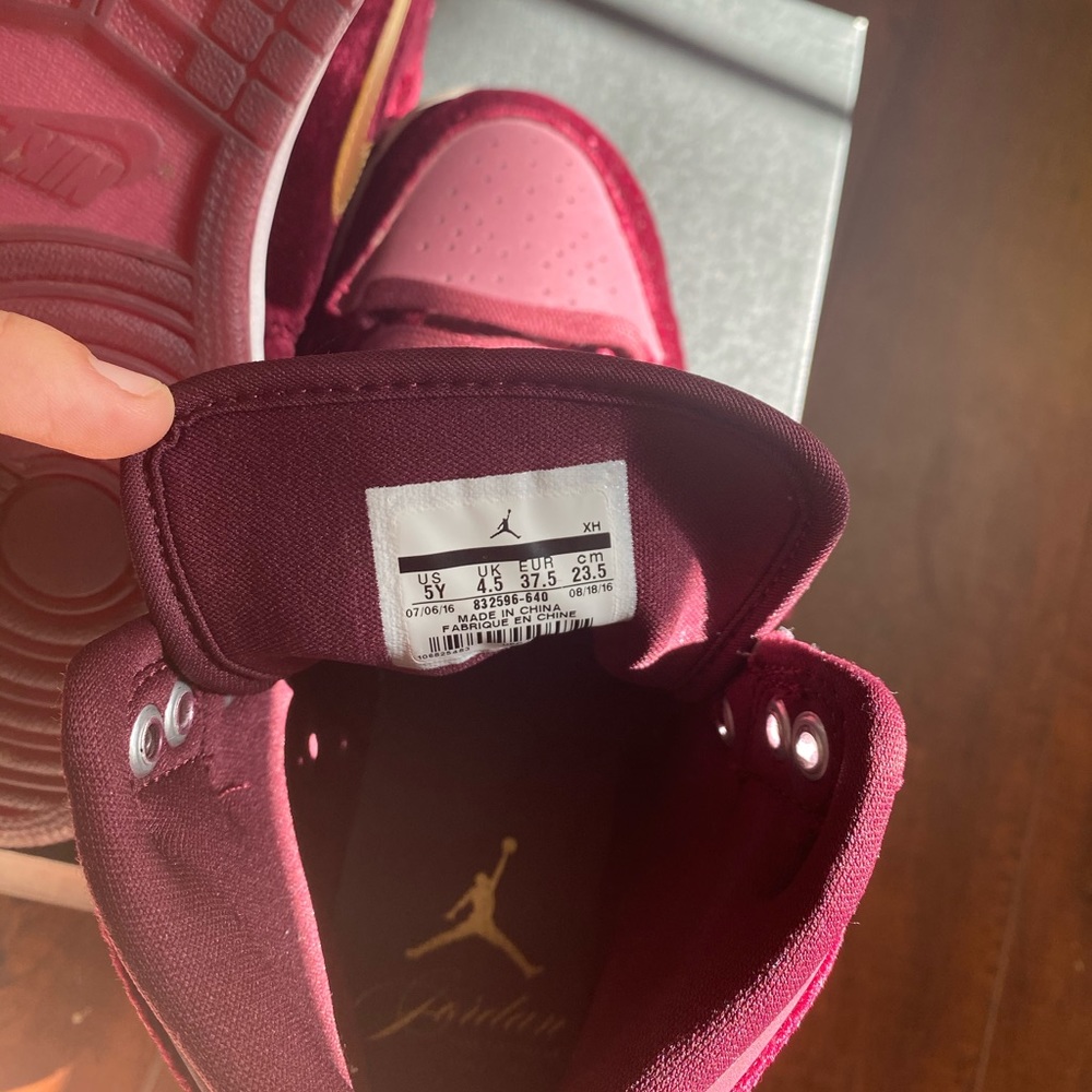 Heiress Night Maroon Jordan 1 - Picture 3 of 4